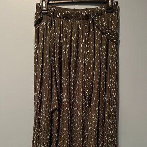 Alice Blue Dress Skirt in Olive white polka dots Size M Front Tie